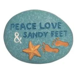 Earrings THEBEACHCOMBER Beachcomber Peace Love Sandy Feet Decorative Resin Pebble 175 Earrings THEBEACHCOMBER Beachcomber Peace Love Sandy Feet Decorative Resin Pebble 175