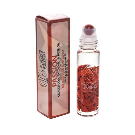 EARTHSELEMENTS Earrings Crystal RollOn Passion Essential Oil