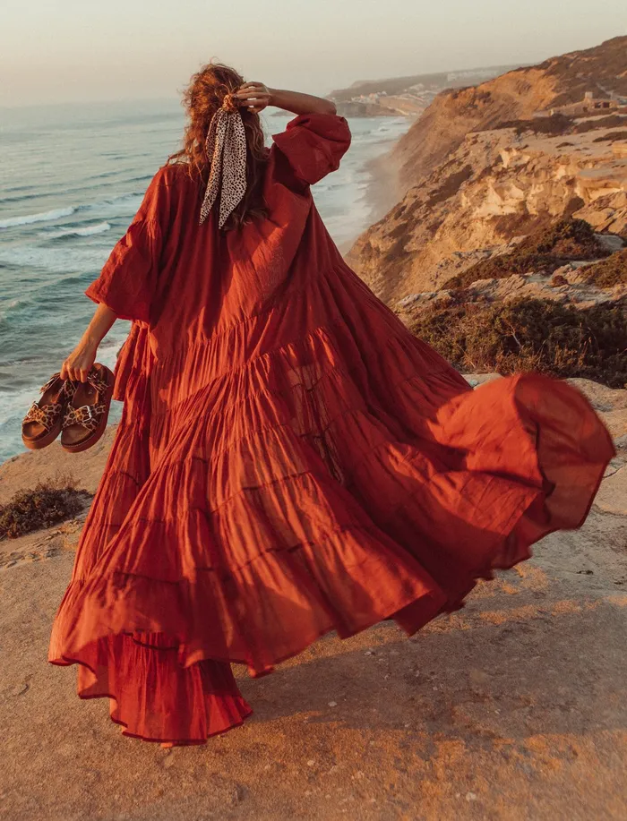 ELLA WOMEN BOHEMIAN MAXI DRESS Erika Pea Earrings