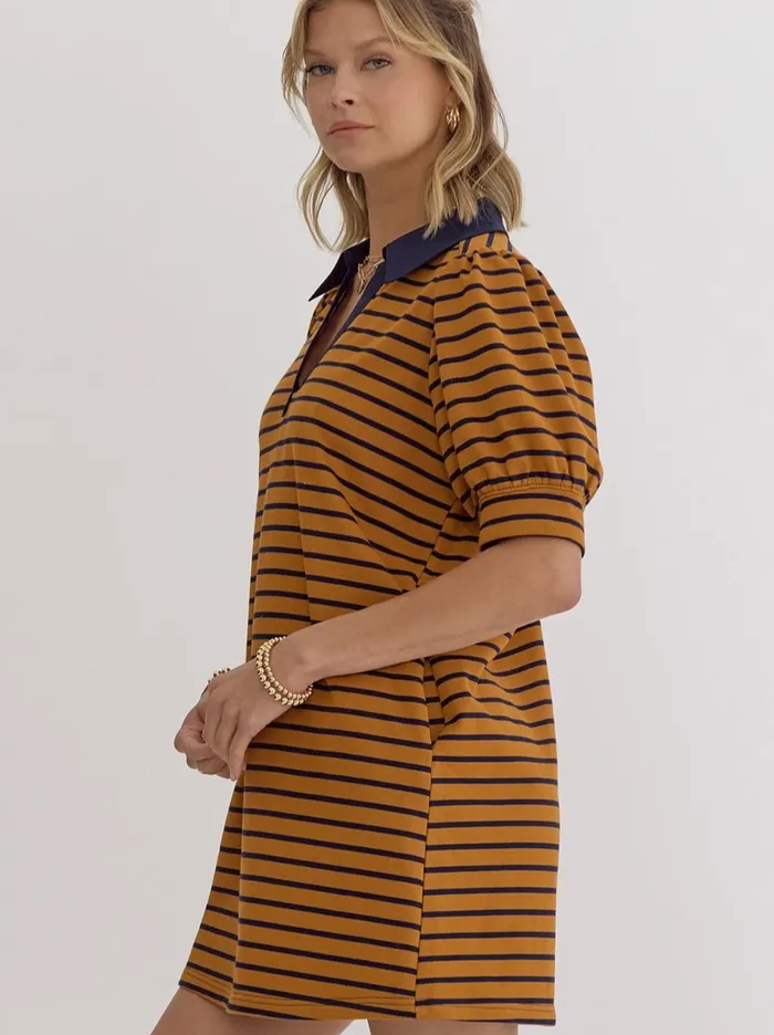 Entro Earrings Samantha Stripe Dress