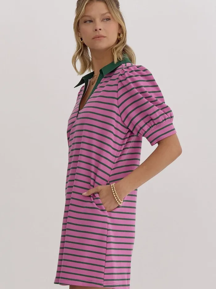 Entro Earrings Samantha Stripe Dress