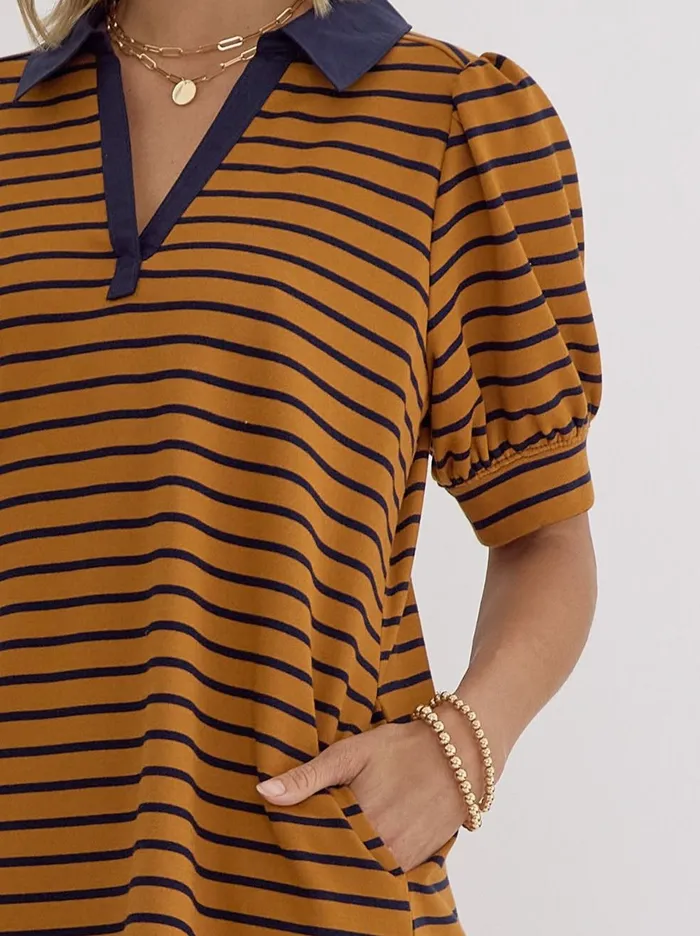 Entro Earrings Samantha Stripe Dress
