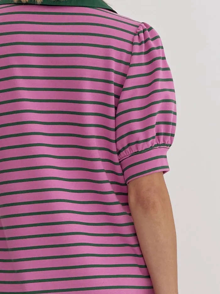 Entro Earrings Samantha Stripe Dress