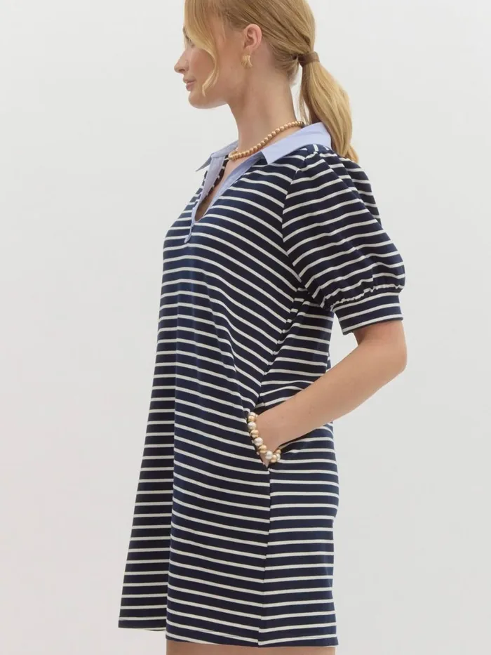 Entro Earrings Samantha Stripe Dress