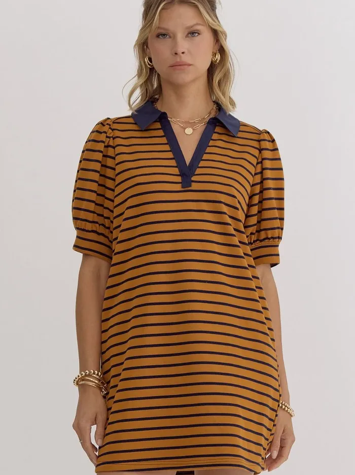 Entro Earrings Samantha Stripe Dress