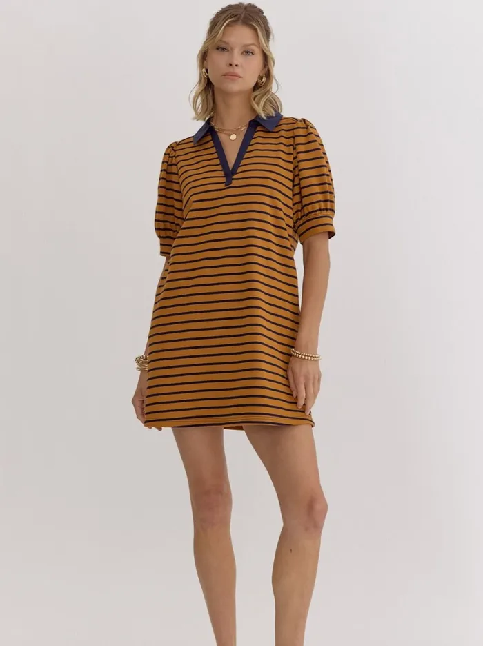 Entro Earrings Samantha Stripe Dress