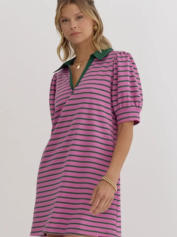 Entro Earrings Samantha Stripe Dress