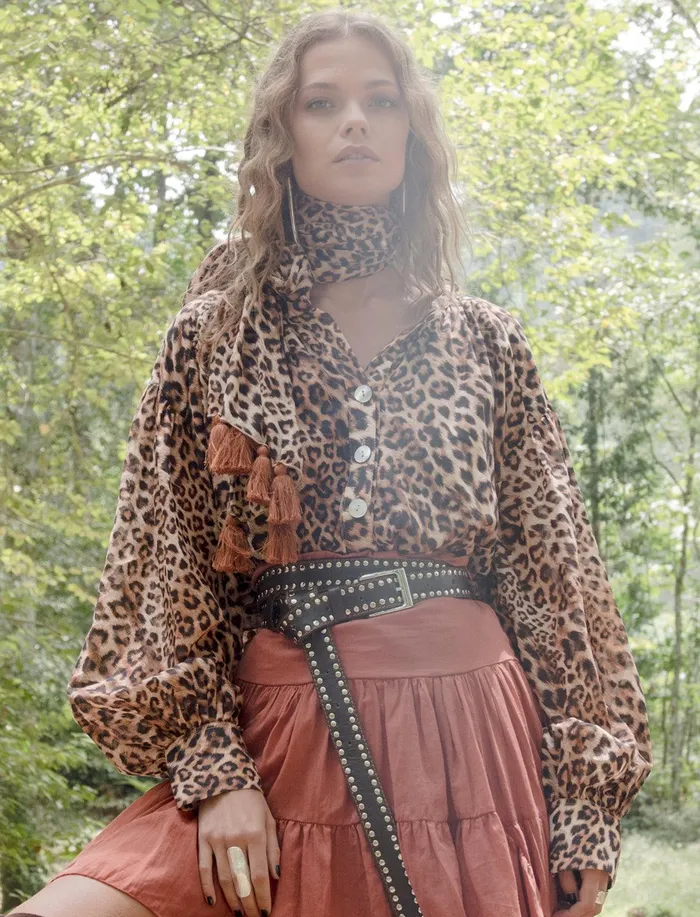 Erika Pea Earrings ELLA RIMBA ANIMAL BLOUSE