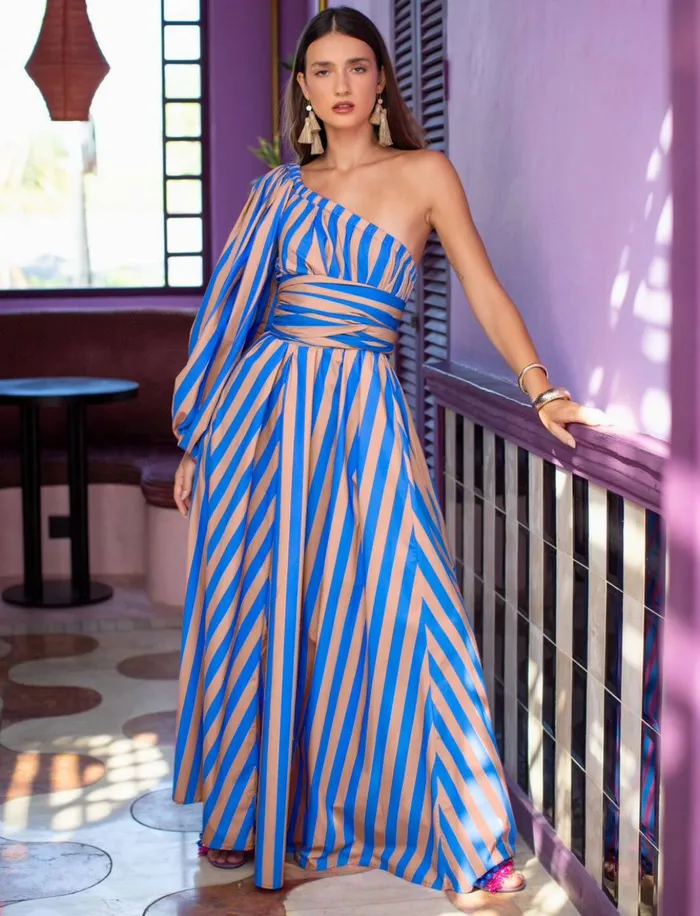 Erika Pea Earrings INES MAXI DRESS STRIPE