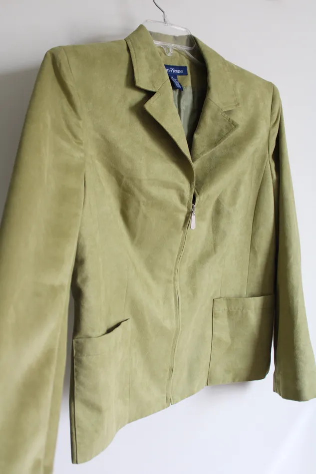EvanPicone EvanPicone Green Suede Jacket 14 Earrings