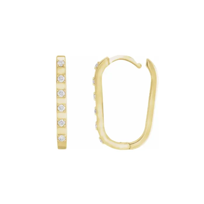 Everyday High Polished Alternating Diamond 20mm Hoops RACHEL LYNN CHICAGO Earrings Everyday High Polished Alternating Diamond 20mm Hoops RACHEL LYNN CHICAGO Earrings