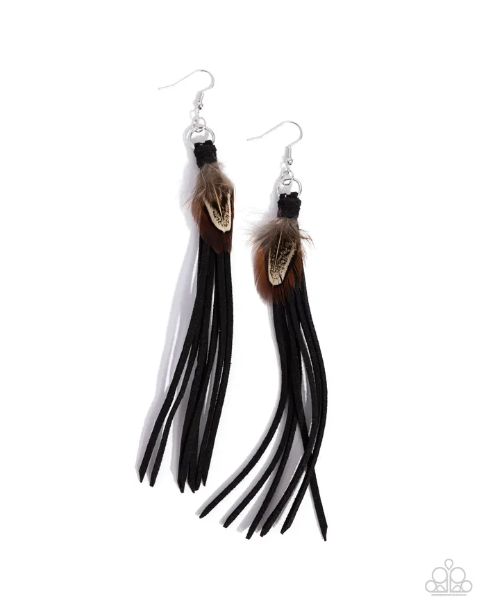 Feathered Festivity Black Paparazzi Accessories Rings
