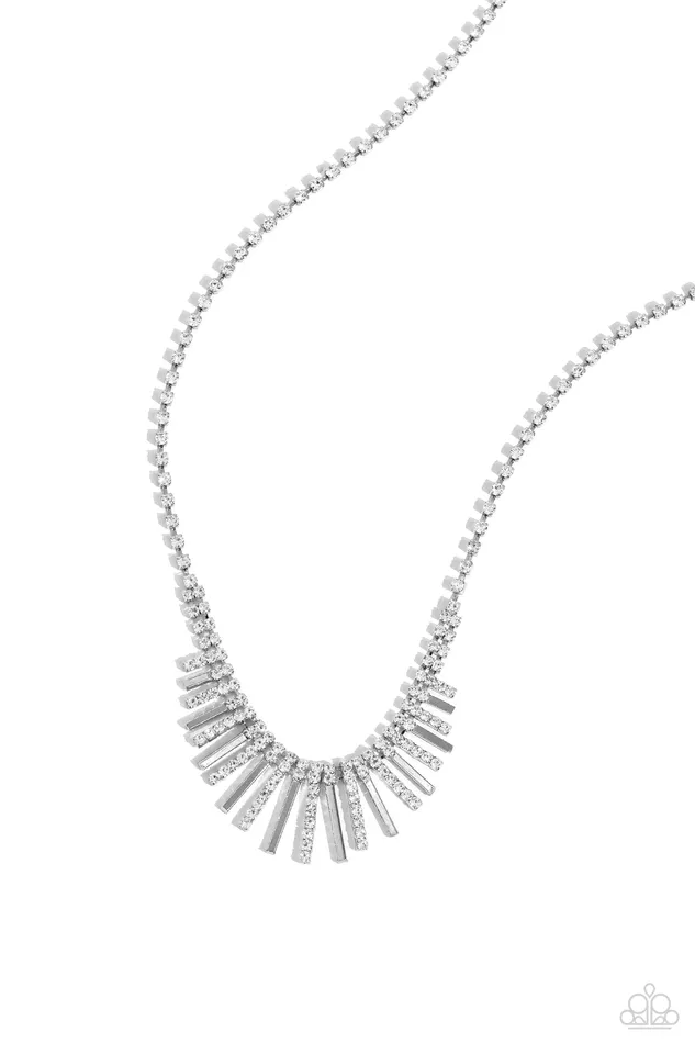 FLARE to be Different White Paparazzi Accessories Necklaces