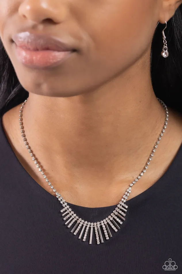 FLARE to be Different White Paparazzi Accessories Necklaces