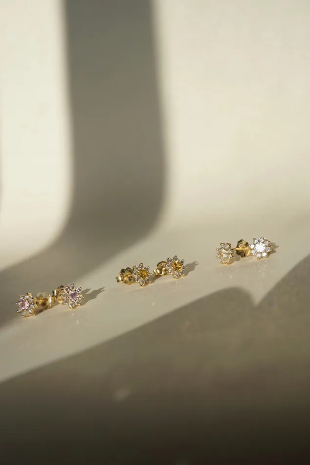 Foe Dear Earrings Bellis Studs Moonstone madetoorder