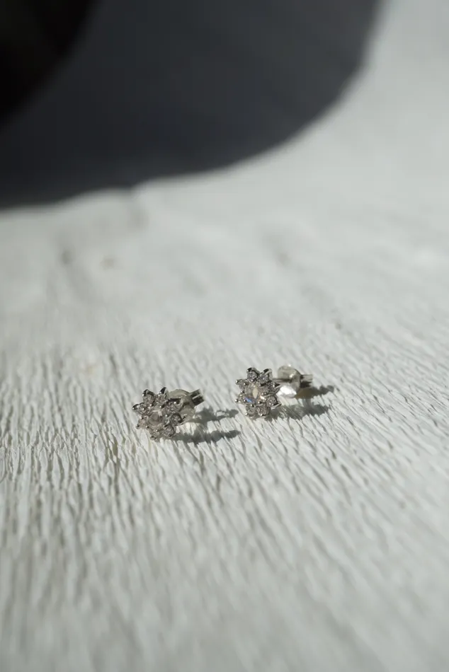 Foe Dear Earrings Bellis Studs Moonstone madetoorder