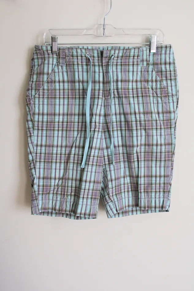 French Cuff Blue Plaid Shorts 6 French Cuff Earrings