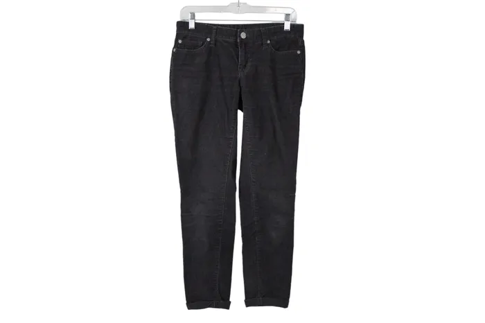 Gap Earrings Gap Premium Boyfriend Dark Gray Corduroy Pants 025R