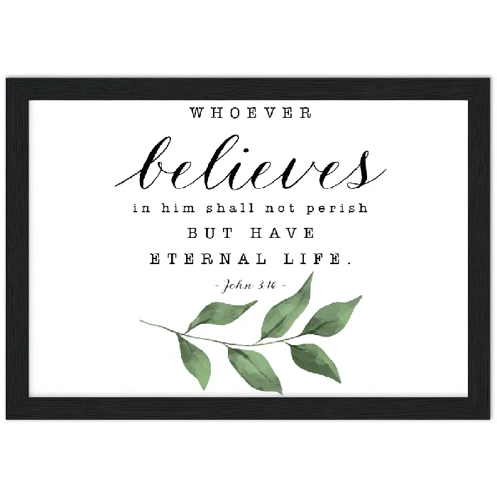 Gelato John 316 Leaves Matte Poster Wooden Frame A4 Landcape Earrings