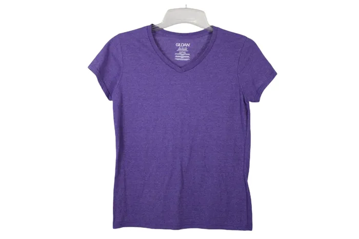 Gilden Earrings Gildan Purple Short Sleeved Shirt M