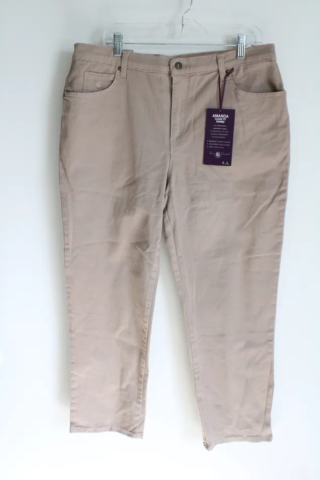 Gloria Vanderbilt NEW Gloria Vanderbilt Classic Fit Tapered Tan Denim Jeans 16 Short Earrings Gloria Vanderbilt NEW Gloria Vanderbilt Classic Fit Tapered Tan Denim Jeans 16 Short Earrings