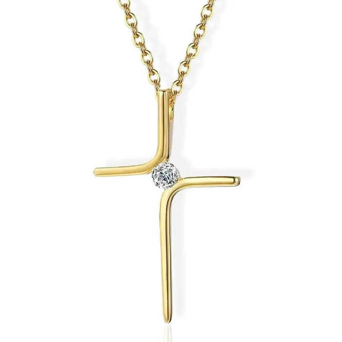 Gold Plated Womens Christian Necklace br Elegance Lords Guidance Necklaces