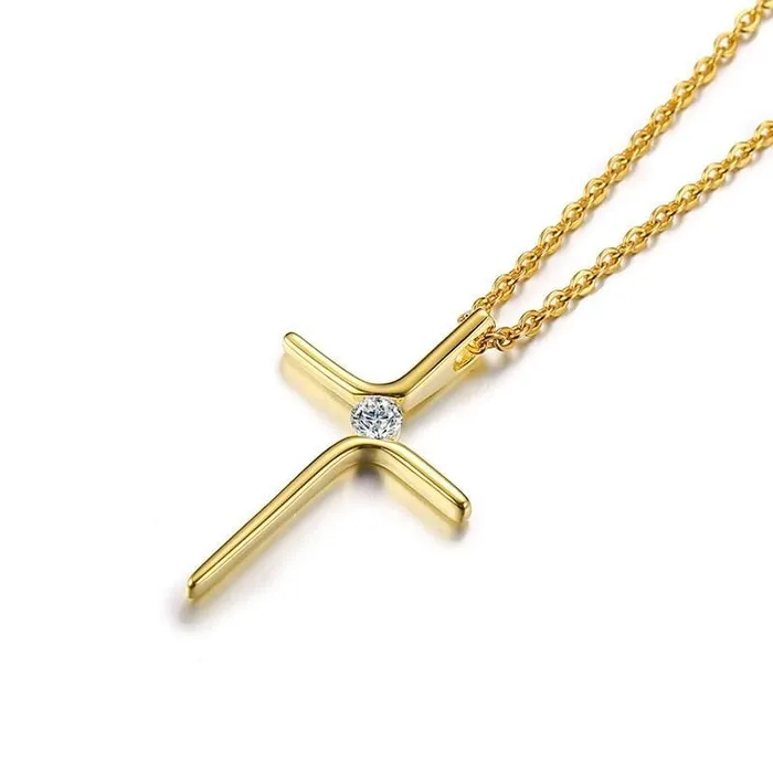 Gold Plated Womens Christian Necklace br Elegance Lords Guidance Necklaces