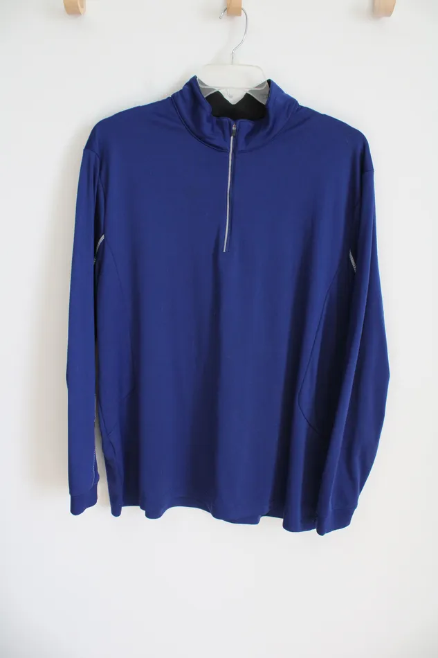 Grand Slam Rings Grandslam Quarter Zip Blue Pullover XXL