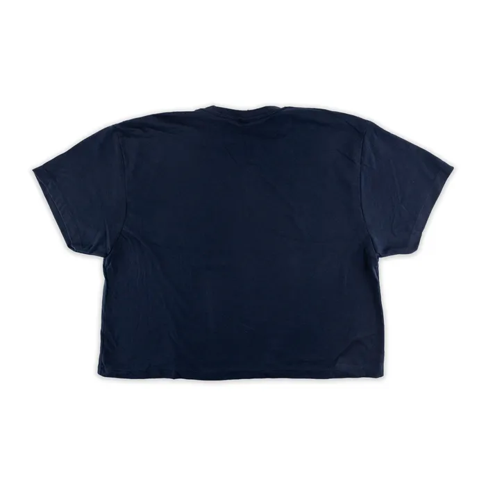 GREATMOUNTAINWE Earrings Tropical Stripes Polynesian Cultural Center Womens Crop Tee Shirt Navy