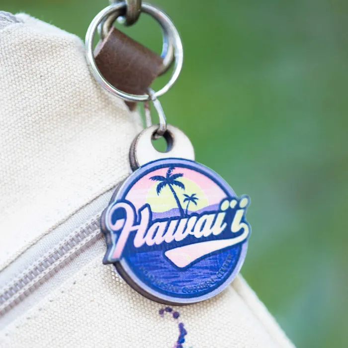GREATMOUNTAINWE Hawaii Chenille Wooden KeyringFob Earrings