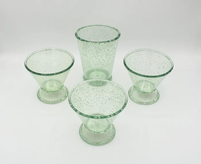 Green Plastic Drinking Cups Set Of 4 Jubilee Thrift Earrings
