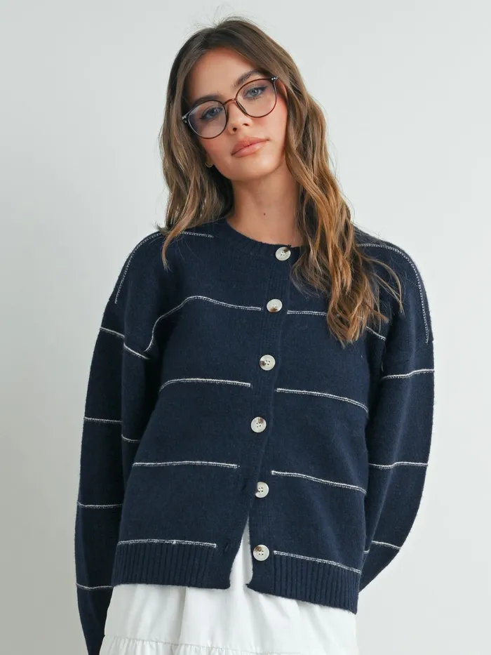 Gridlock Oversized Cardigan Butter Melon Earrings