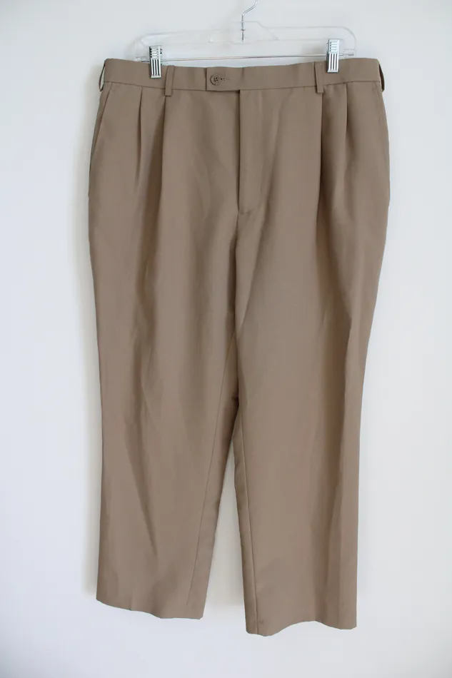 Haband Earrings Haband Executive Division Tan Pants 35X29