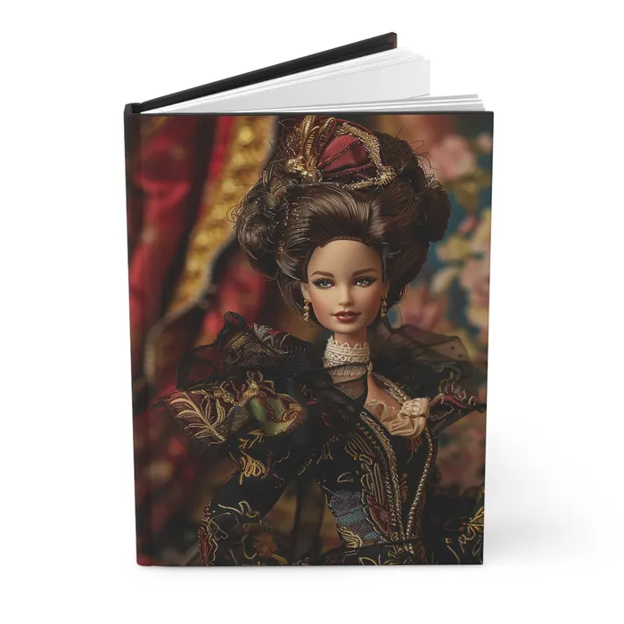 Hardcover Journal Matte Victorian Barbie Portraits by NC Earrings