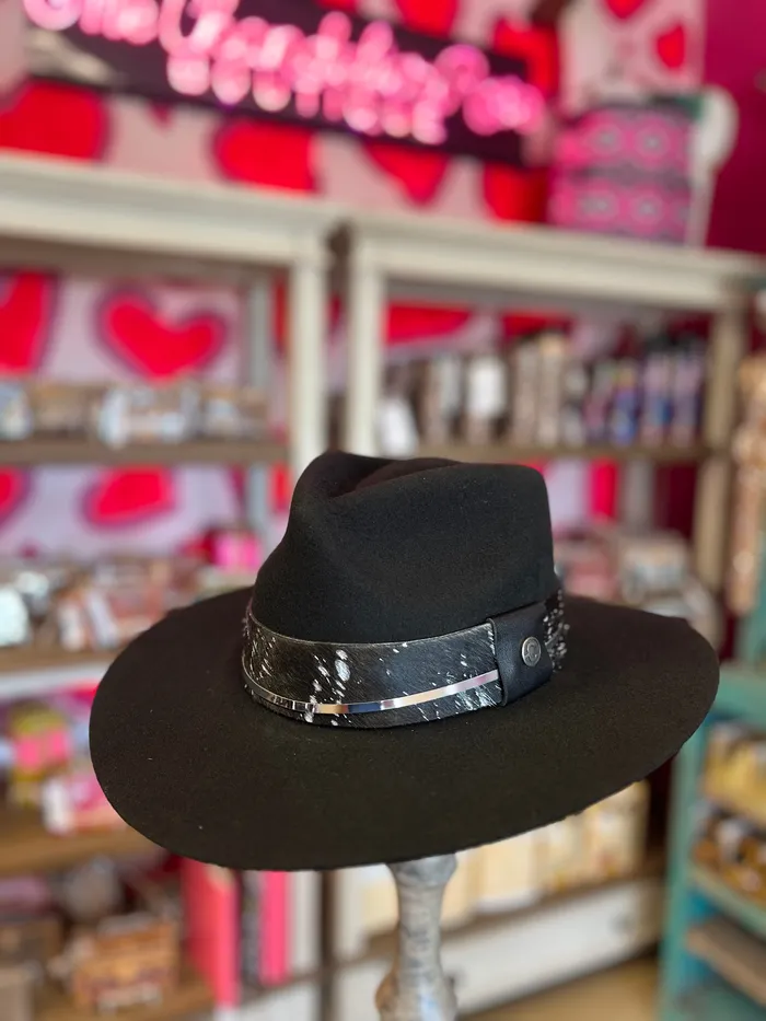 HATTERS OF AMERICA Rings CORRAL DAKOTA FELT HAT BLACK