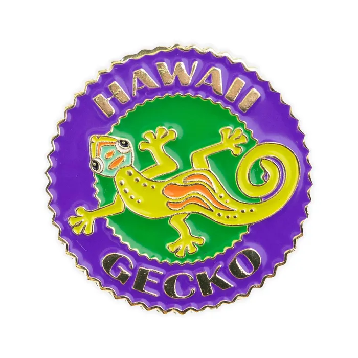 Hawaii Gecko Enameled Metal Souvenir Pin ISLANDERGRP Earrings