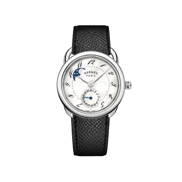 Hermes Earrings Hermes Arceau Petite Lune Stainless Steel Watch