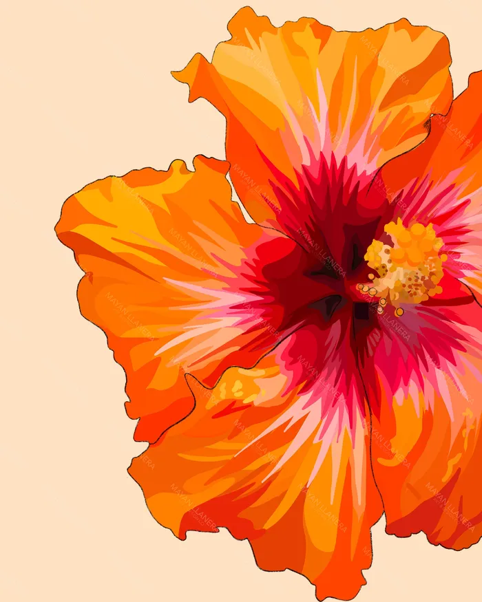 Hibiscus Love Matted Print by Mayan Llanera 8x10 MAYANLLANERA Earrings