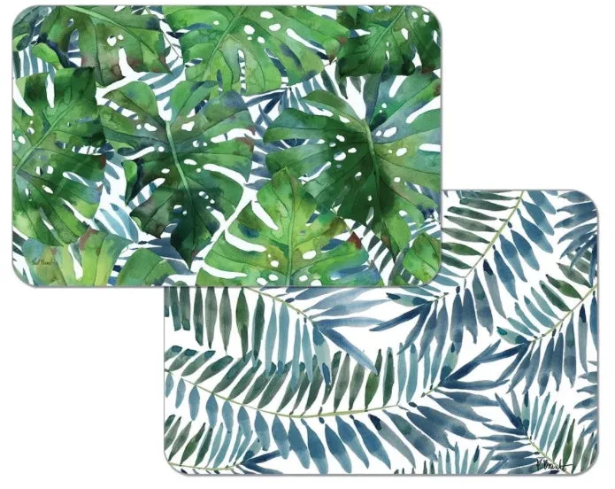 HIGHLANDWOOD Earrings Highland Wood Palms Reversible Rectangle Placemat