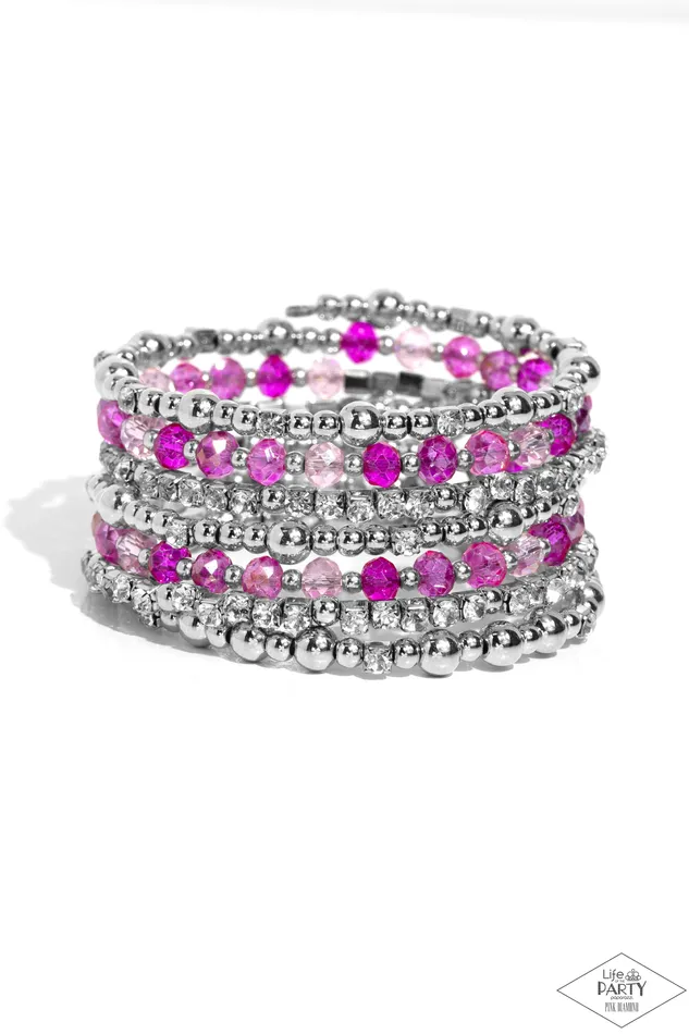 ICE Knowing You Pink Paparazzi Accessories Necklaces