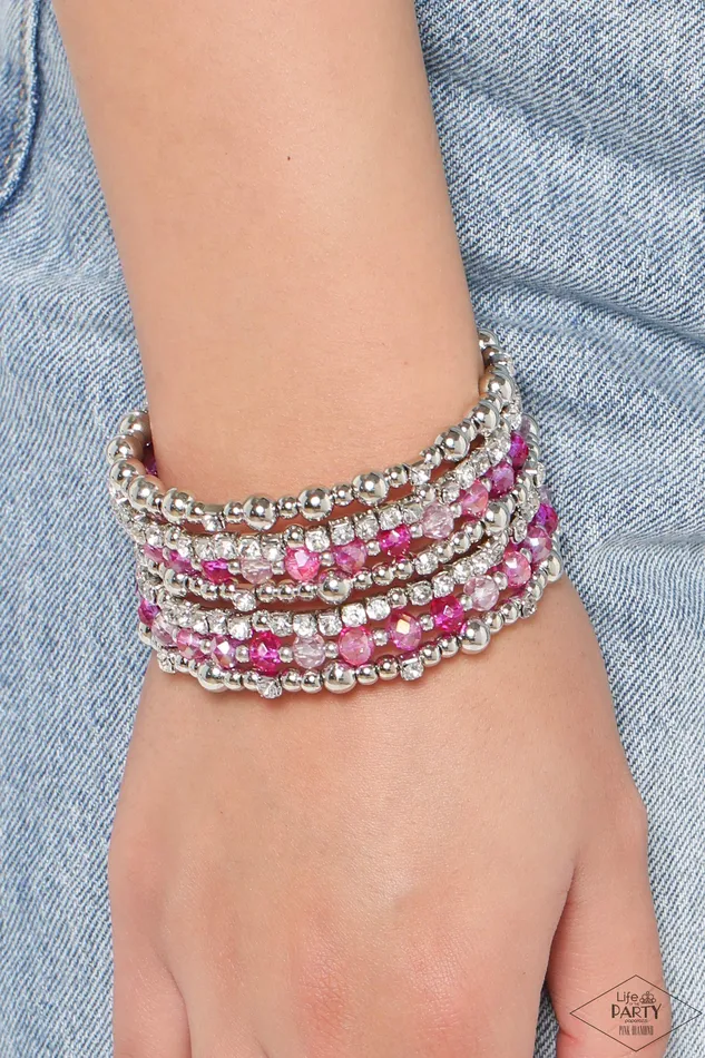 ICE Knowing You Pink Paparazzi Accessories Necklaces