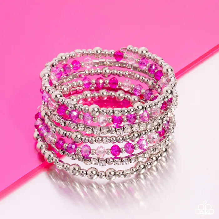 ICE Knowing You Pink Paparazzi Accessories Necklaces