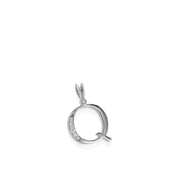 Initial Q Diamond Medallion Pendant John Atencio Necklaces