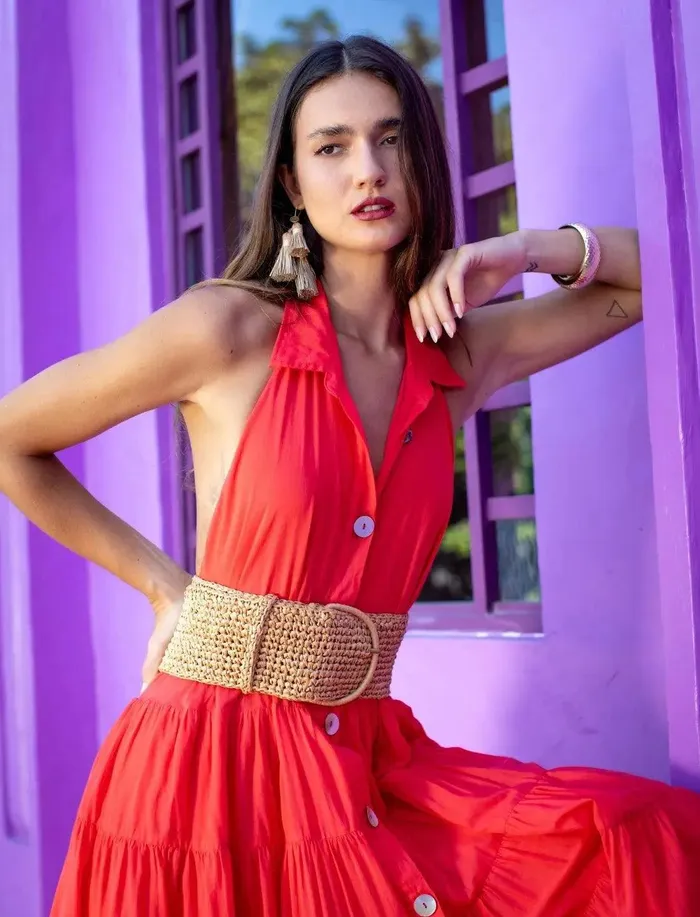 ISABELLA SINGLE WRAP BELT BASKET WEAVE Erika Pea Earrings
