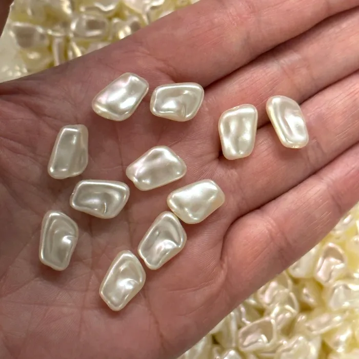 Ivory Color Acrylic Baroque Pearl 94x126mm Beads with 2mm Hole 50 Gr Pack140 Beads Peppy Beads Necklaces Ivory Color Acrylic Baroque Pearl 94x126mm Beads with 2mm Hole 50 Gr Pack140 Beads Peppy Beads Necklaces