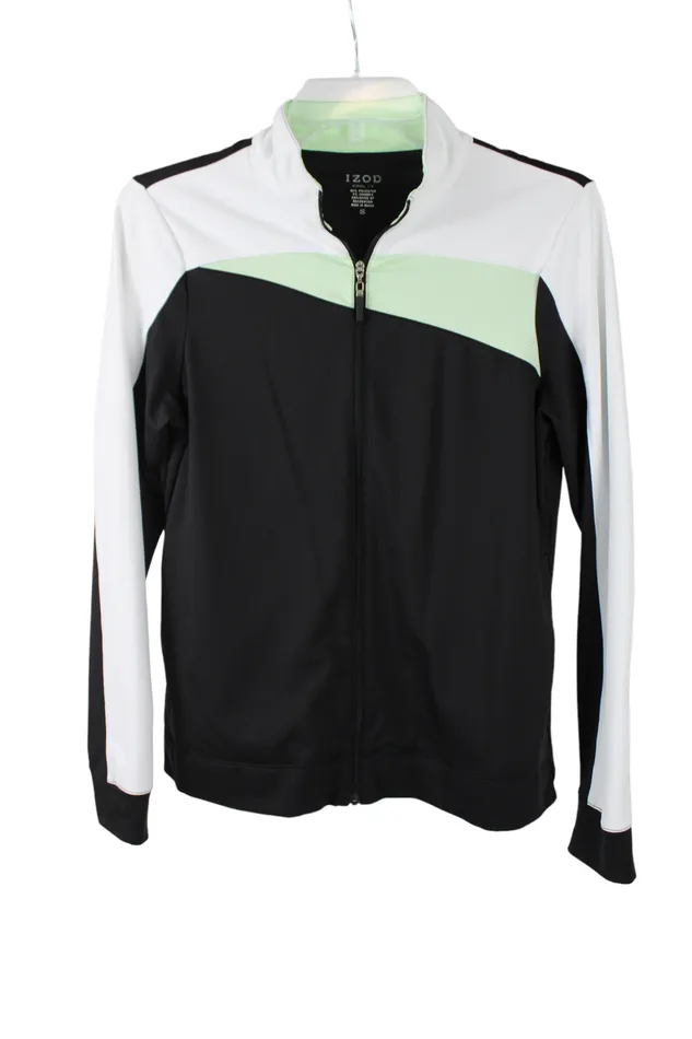 Izod Necklaces Izod CoolFX Black White Green Light Jacket S