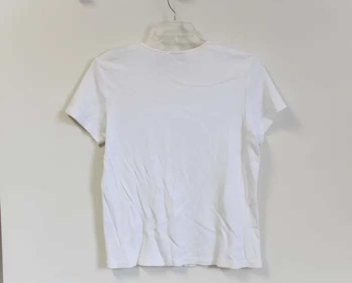 Jaclyn Smith White Knit Short Sleeved Top L Jaclyn Smith Rings