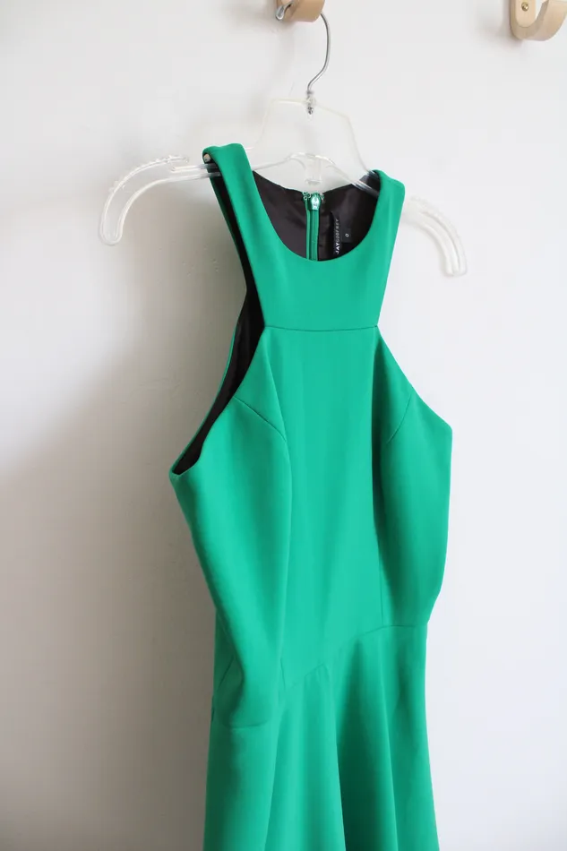 Jay Godfrey Earrings Jay Godfrey HighNeck Fit Flare Green Dress 0