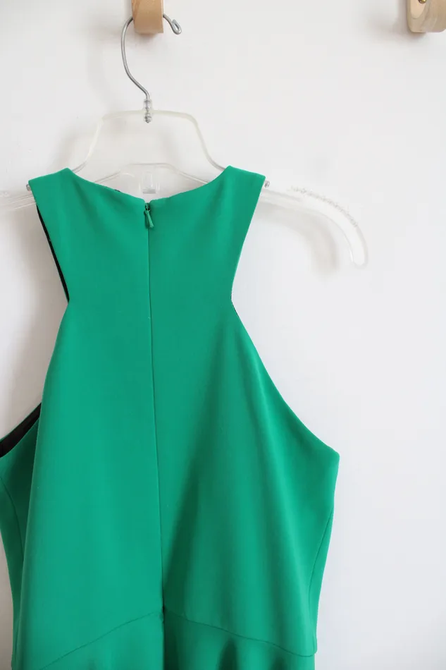 Jay Godfrey Earrings Jay Godfrey HighNeck Fit Flare Green Dress 0