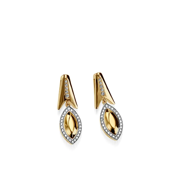 John Atencio Earrings Elixir Gold Diamond Earrings